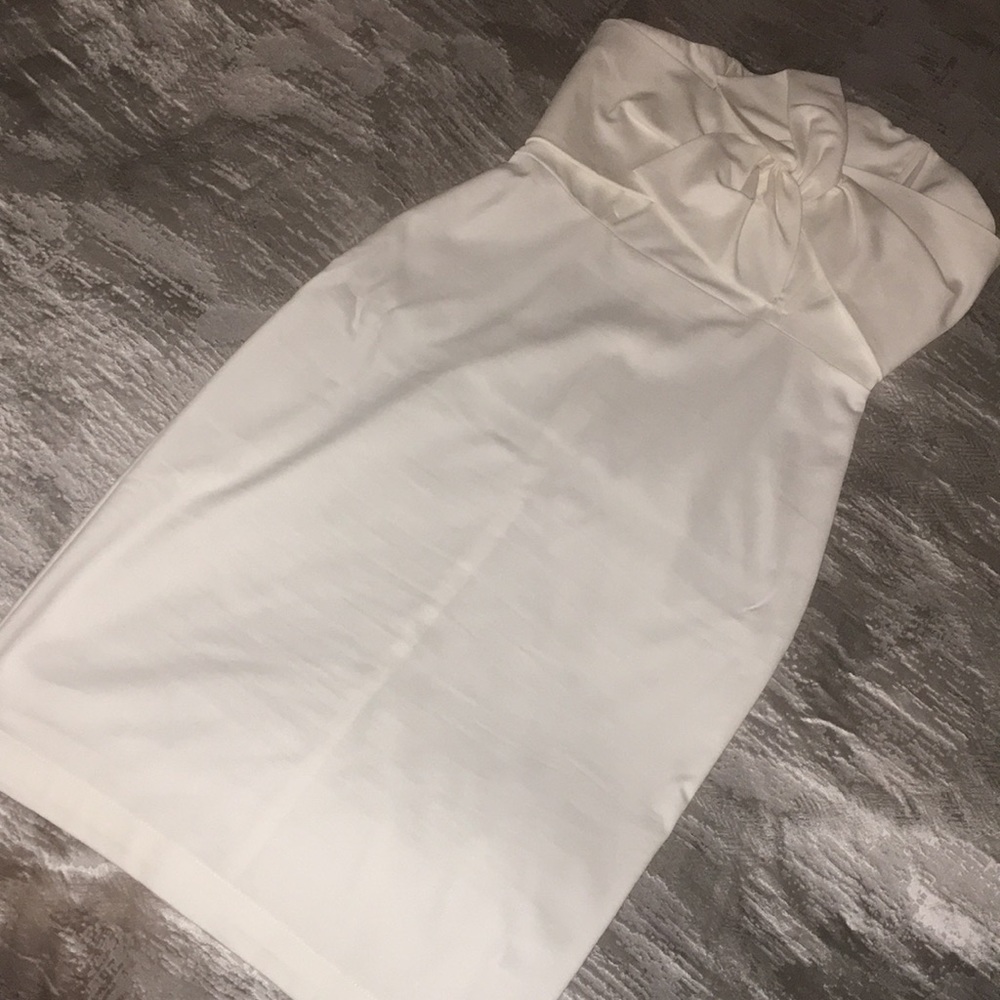 White dress with bow